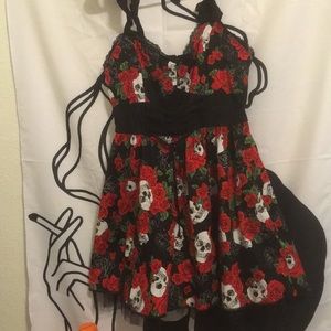 Hot Topic skull and rose dress